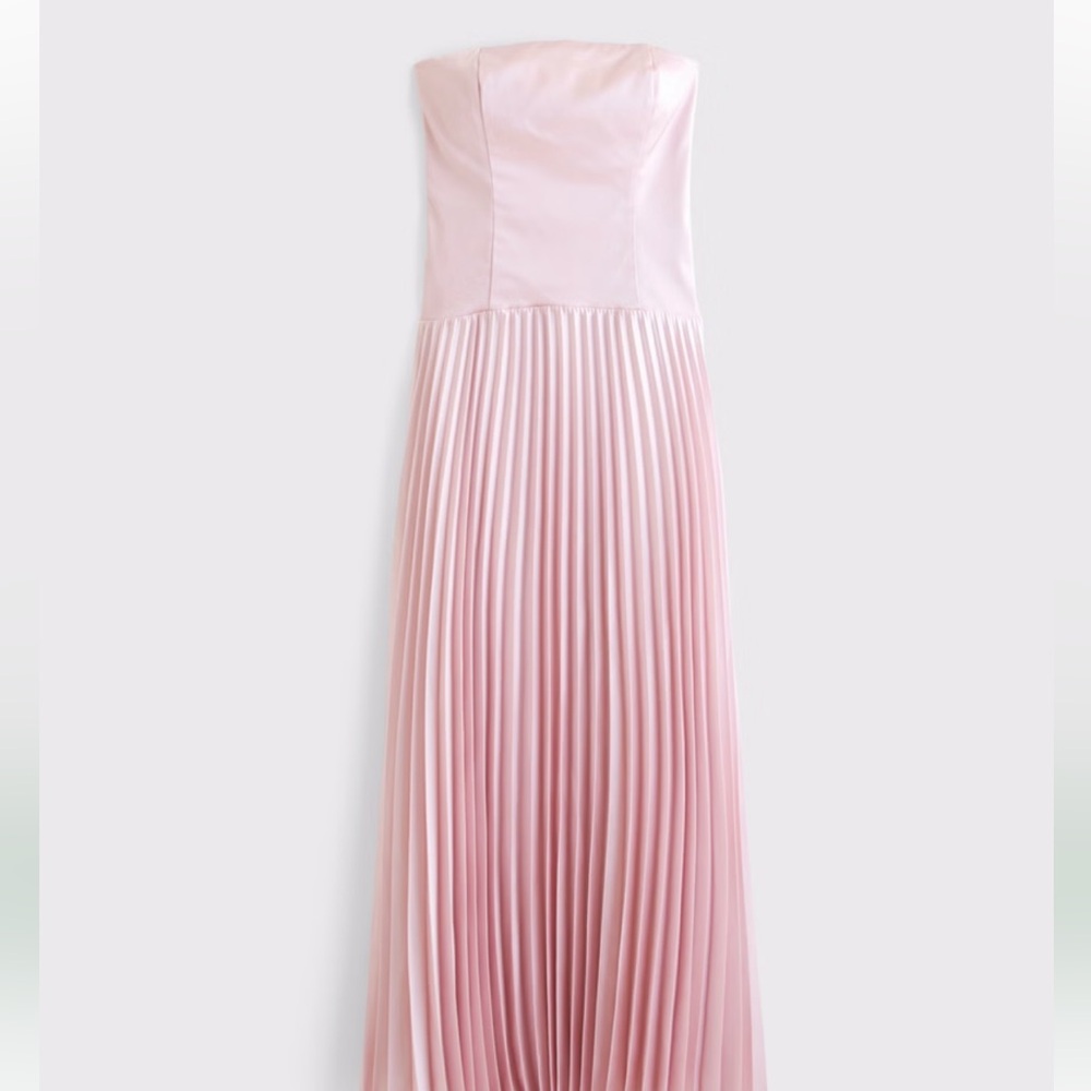 Abercrombie & Fitch Pink Giselle Drop-Waist Maxi Dress